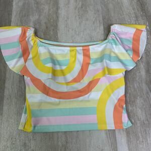 Kortni Jeane ruffle bikini top Mix n’ match Abstract Print Size small